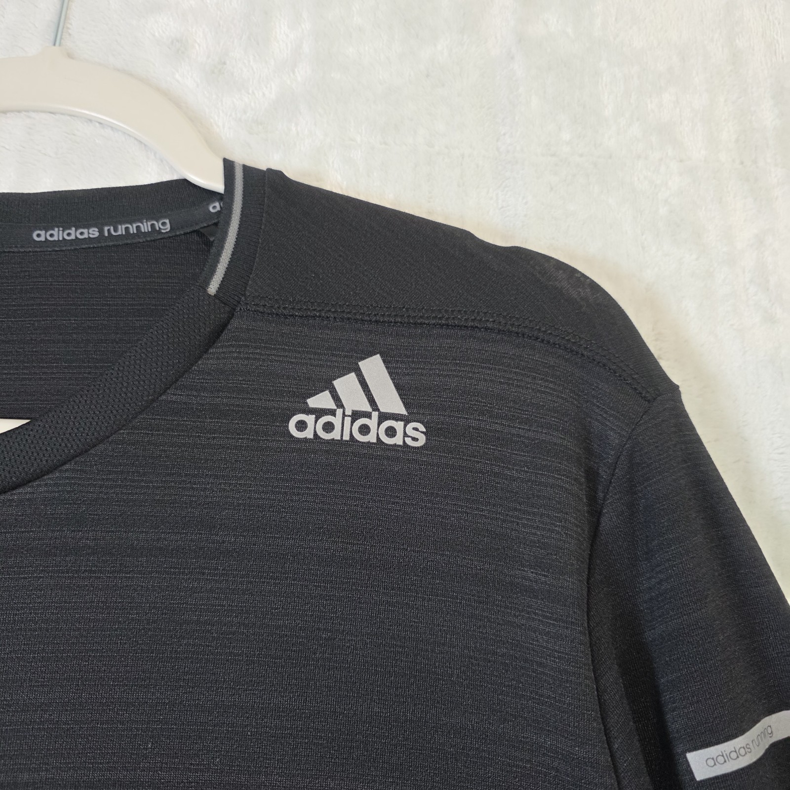 Adidas Performance Men’s Sequencials Heathered Long Sleeve Tee, Black, Medium
