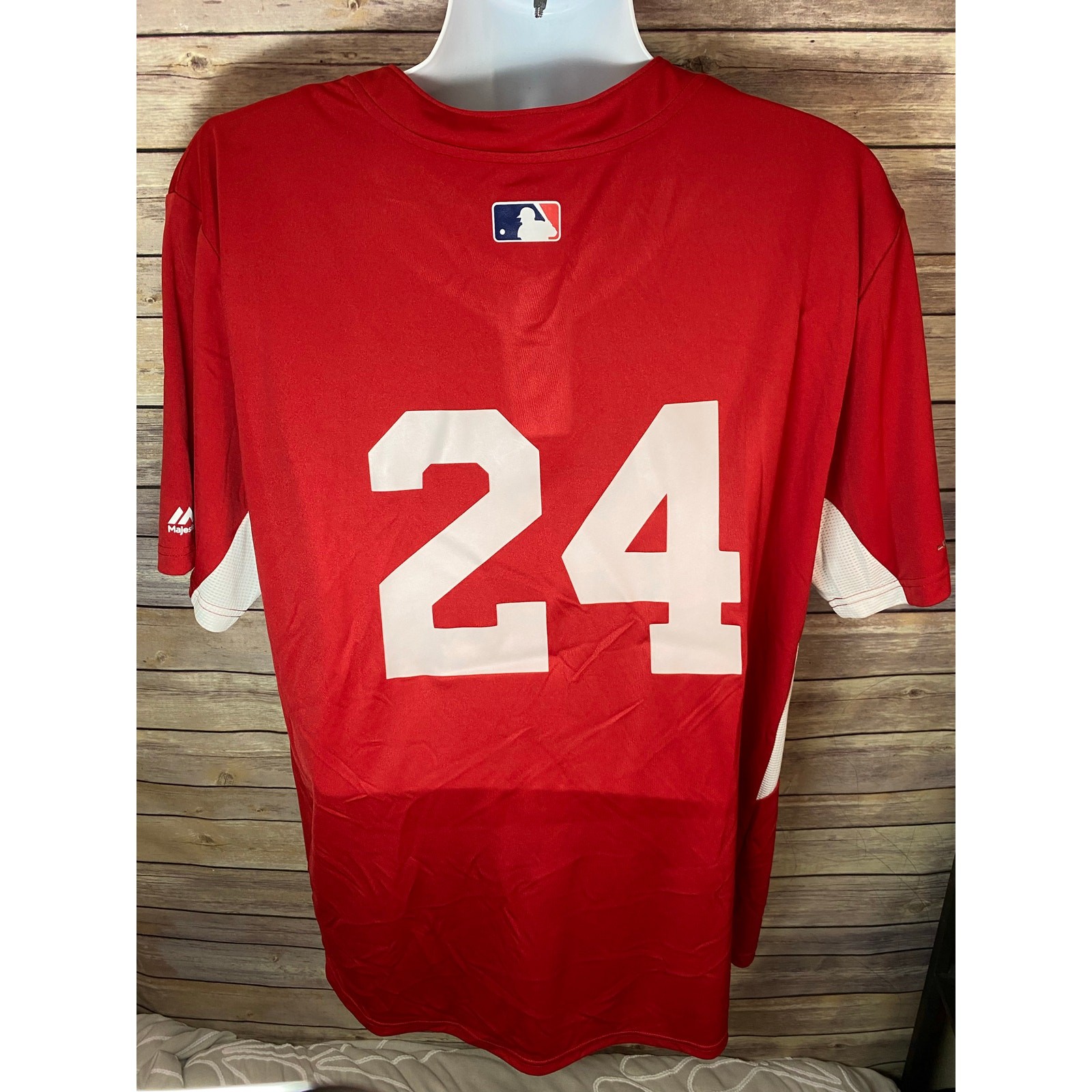 Majestic Men’s Cool Base Baseball Jersey – MLB #24 – Size XL
