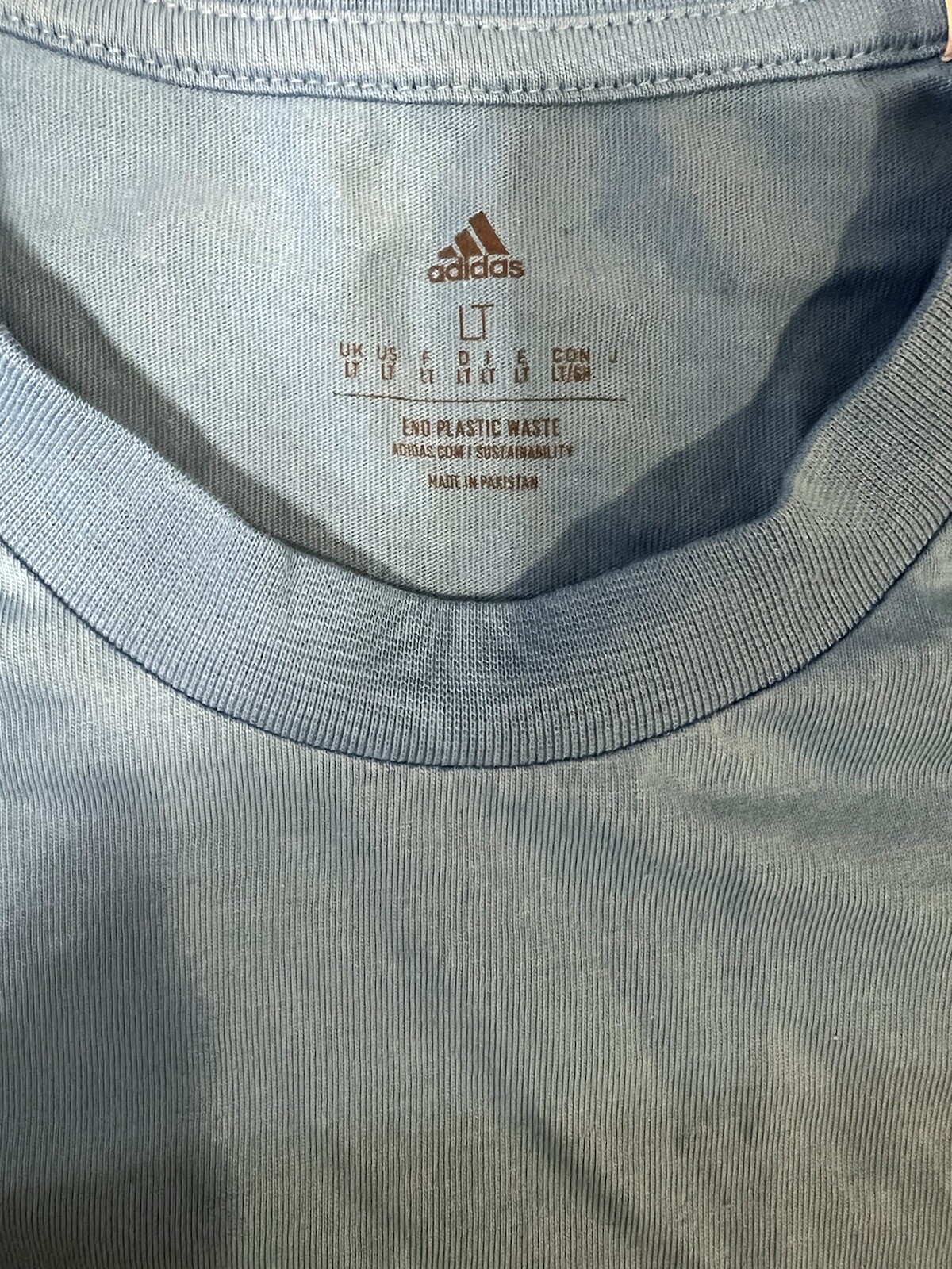 Adidas T-Shirt Mens L Large Big And Tall Blue Boost Rocket Graphic Tee HK6760
