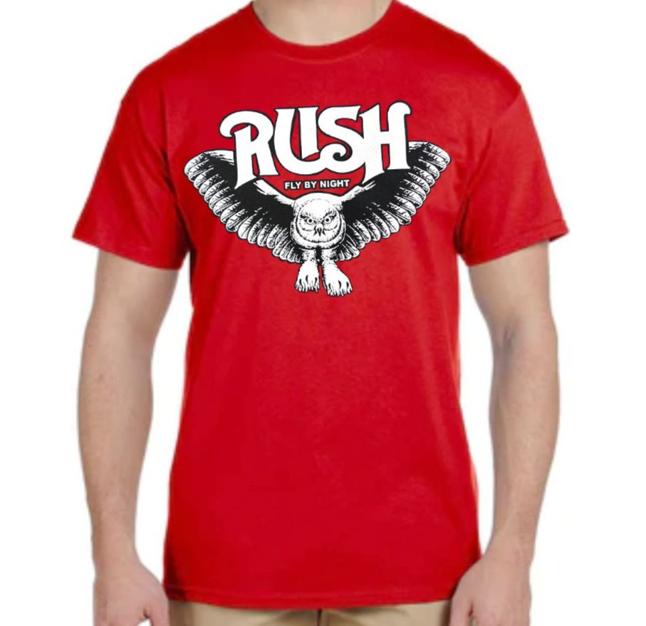 Rush Fly By Night Rock Band Men’s T Shirt (Multiple Colors)