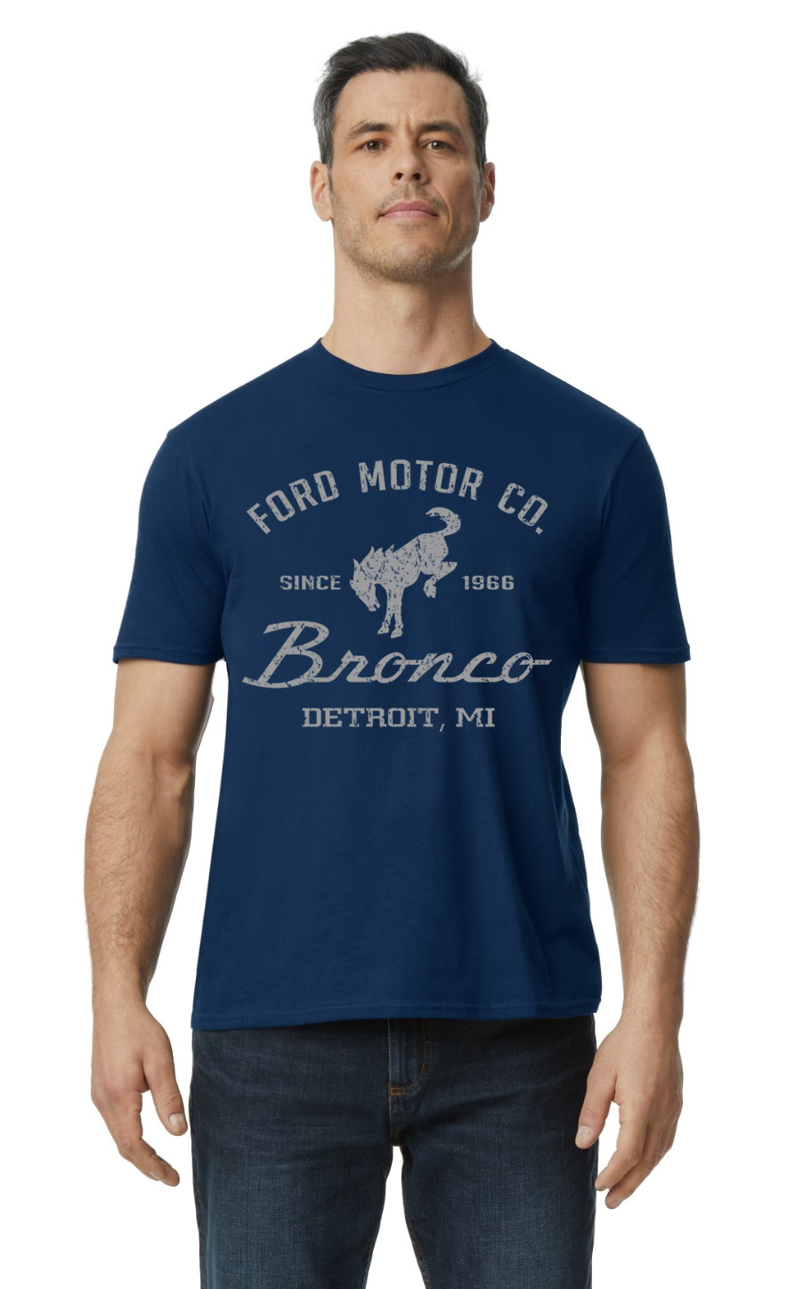 Ford Bronco Ford Lover Mopar Bronco Horse Graphic Ford Design Navy T-Shirt Gift