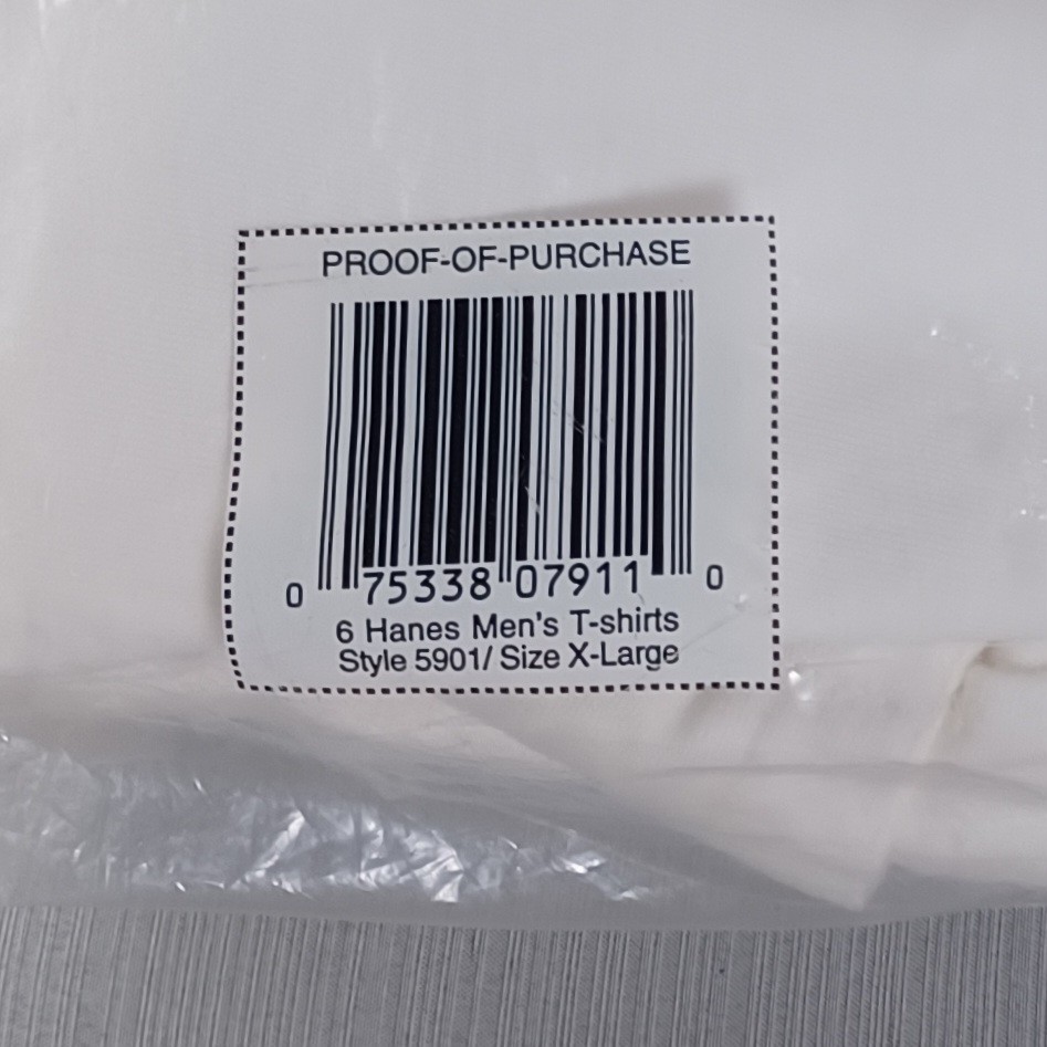 Hanes Signature Collection 3-Pack T-Shirts Mens XL 46-48 White 100% Cotton 1998