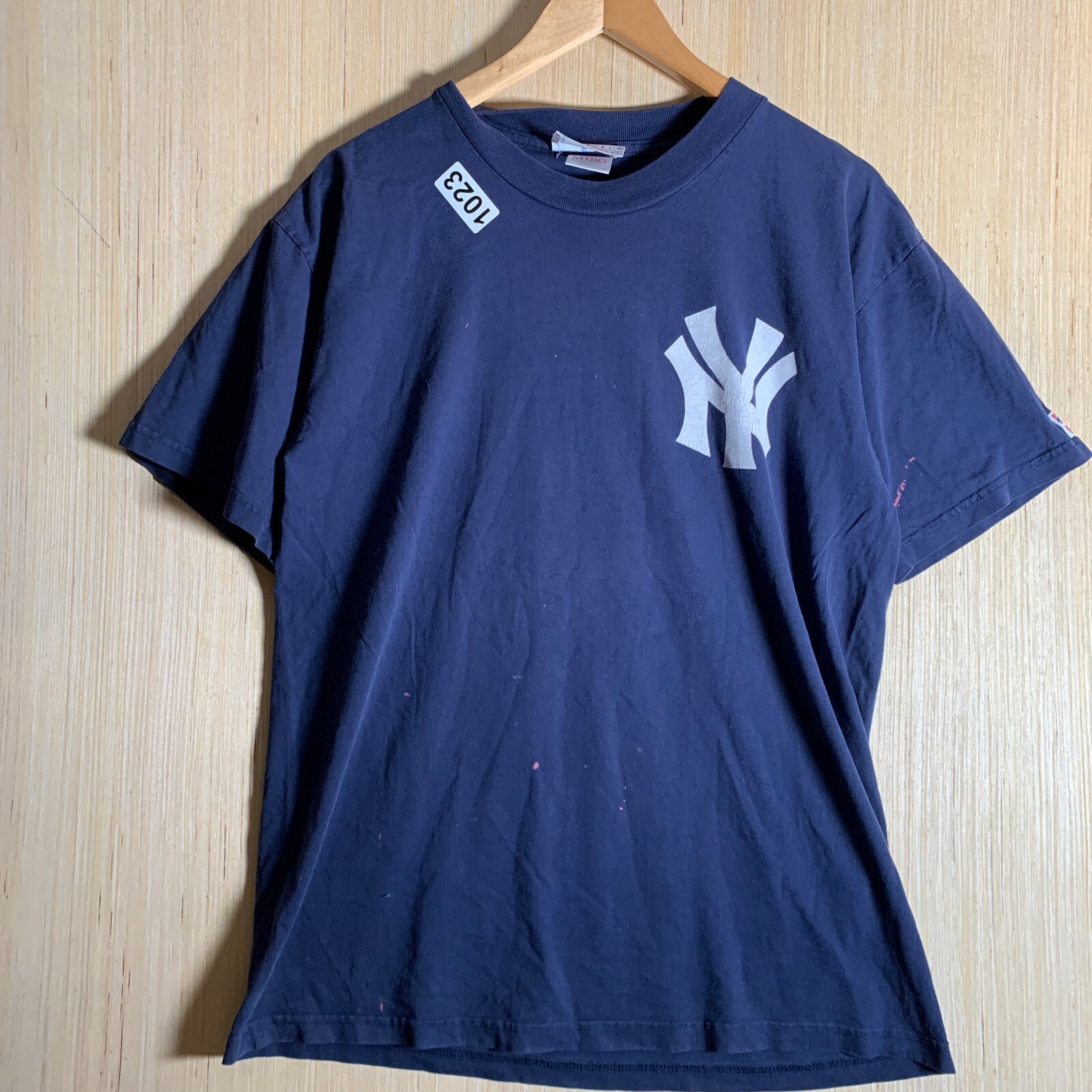 Vintage Jorge Posada Shirt Adult Size Large Blue Short Sleeve Men’s Pullover Y2K