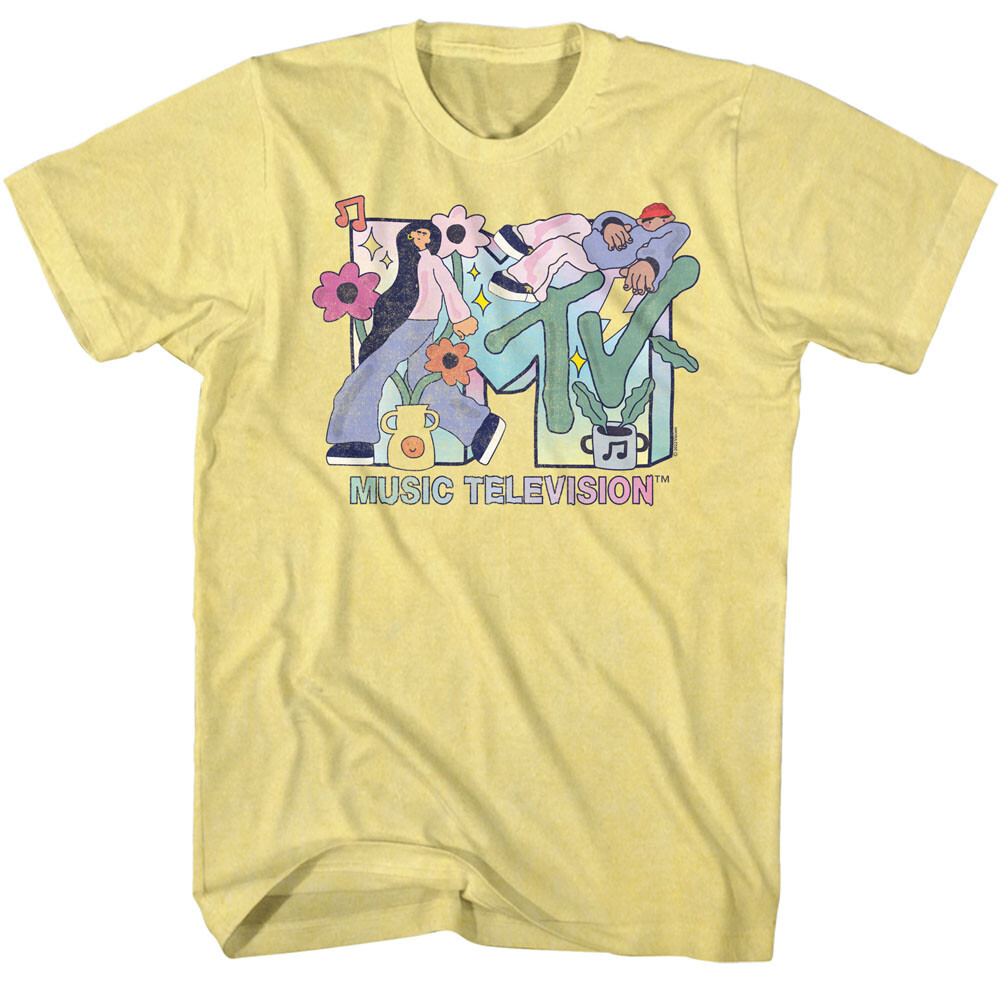 MTV 80’s Music Television Gradient Retro Indie Groovy Logo Men’s T Shirt