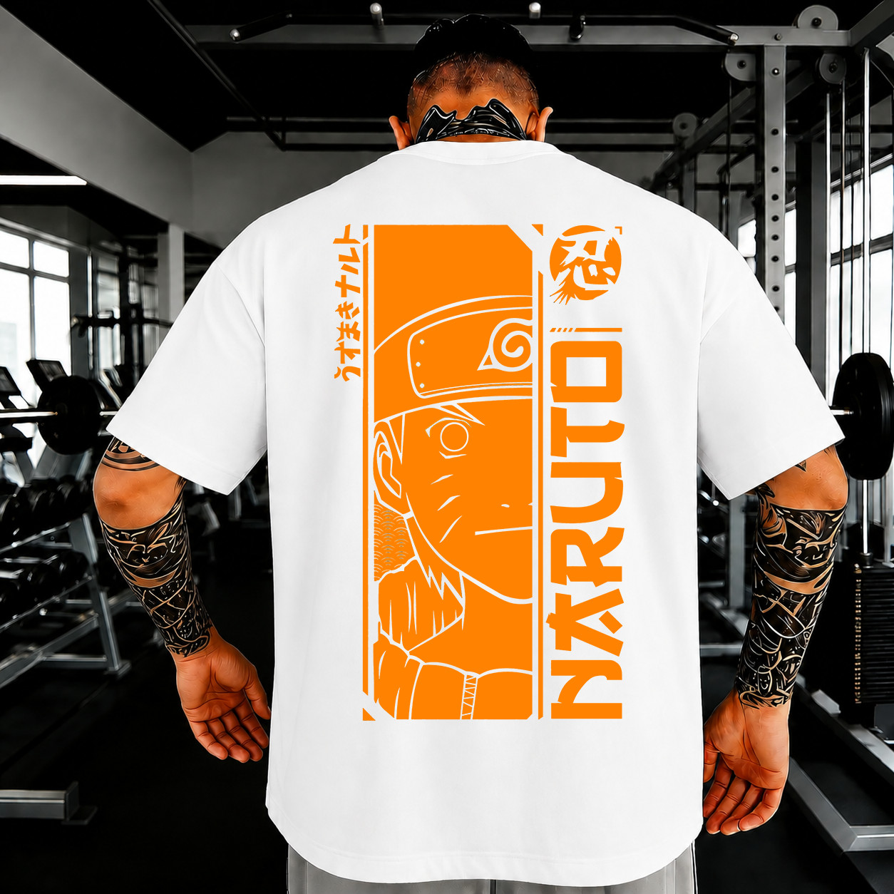 Oversized Graphic T-Shirt Men Streetwear Japanese Anime Printed Cotton Tee Top