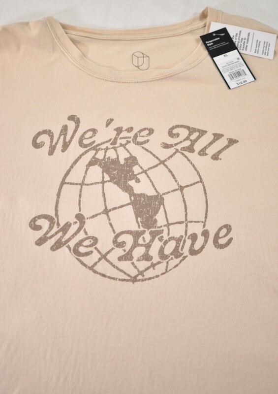 men’s Original Use size XL T-shirt pull-on short sleeve tan 100% cotton