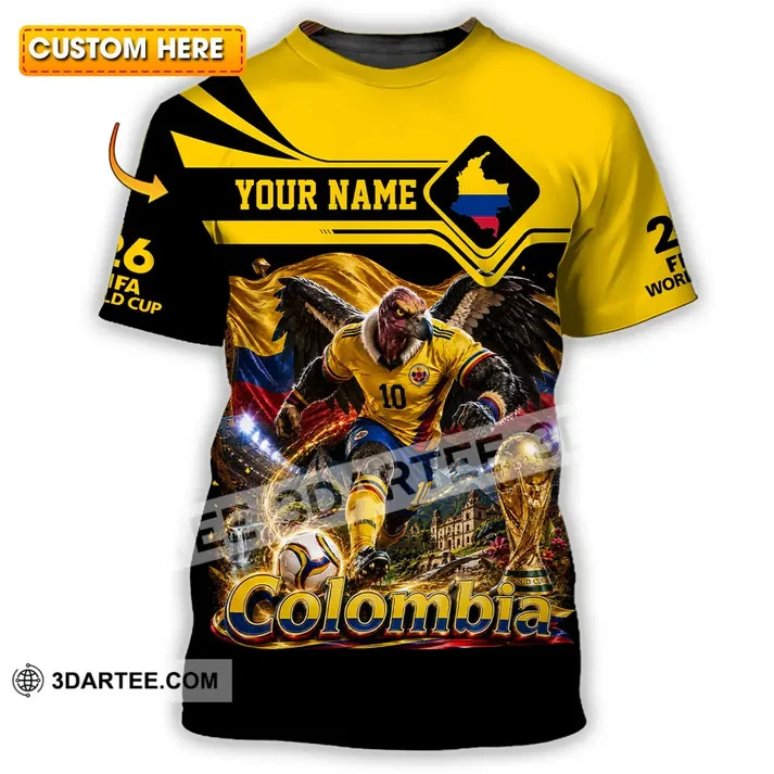 Unisex 3D Shirt – Custom Colombia World Cup 2026 Shirt VK13811