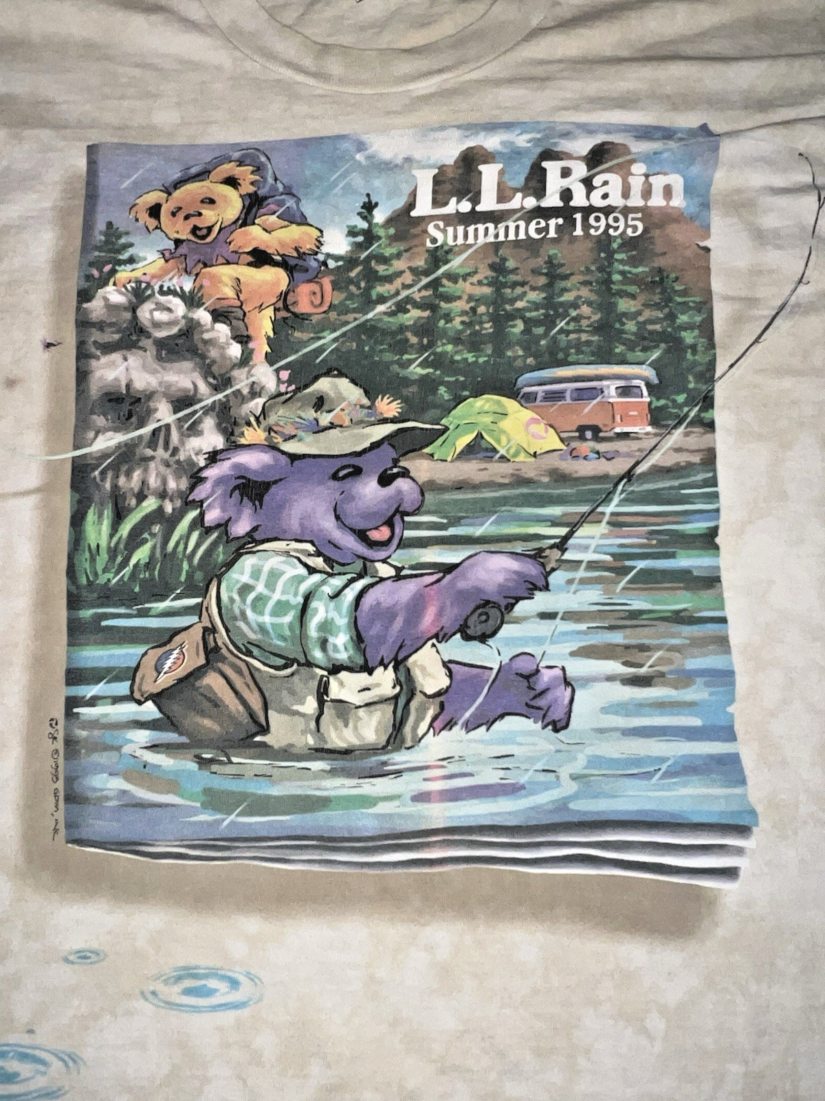 Vintage 1995 Liquid Blue Grateful Dead L.L. Rain/L.L. Bean XL shirt (rare)