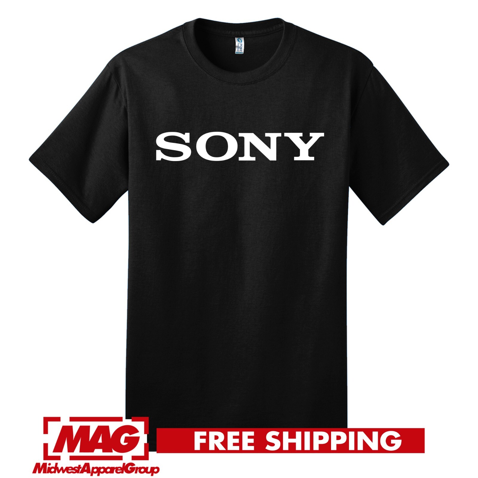 SONY BLACK T-SHIRT Logo Tech Geek Cool Shirt Tee Electronics Technology Ps Tv