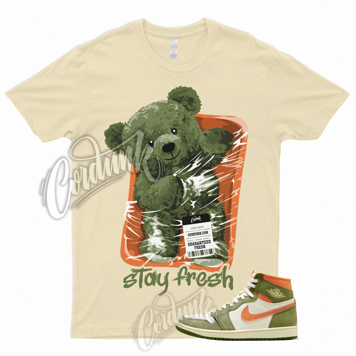 STAY T Shirt for 1 High Celadon Sky J Light Olive Bright Mandarin Coconut Milk