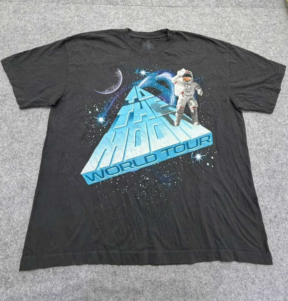 Dreamville J Cole 4 The Moon World Tour T-Shirt SizeL Black 100% Cotton Made USA