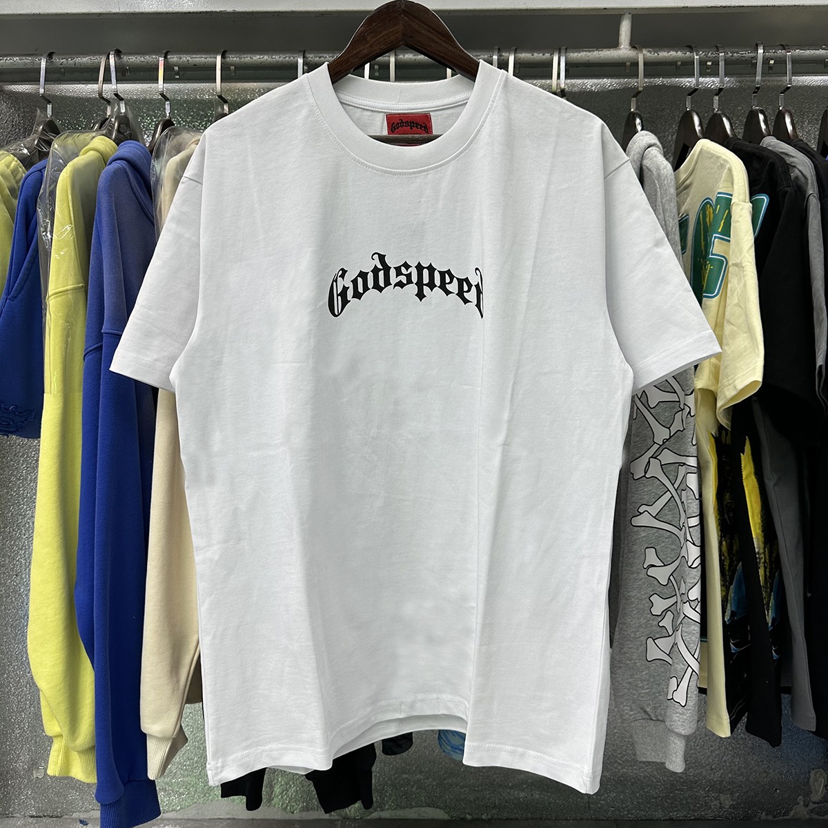 Godspeed Floral Skull Skeleton Vintage Streetwear Graphic Tee T-Shirt