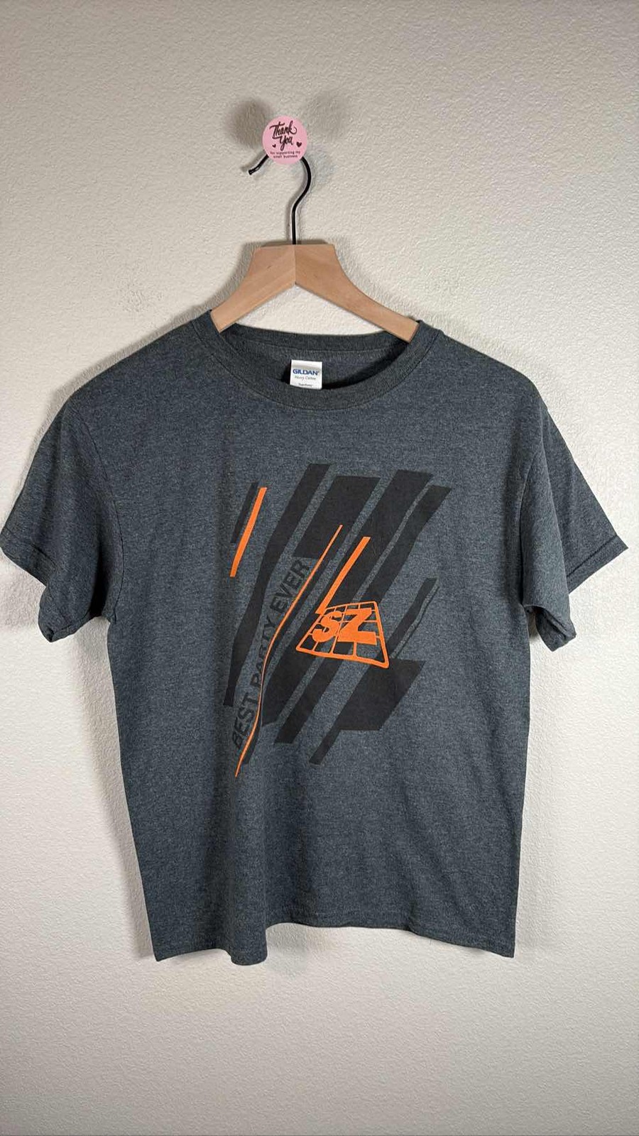 Gildan Youth Dark Gray T-Shirt SZ L Best Party Ever Graphic Tee Short Sleeve