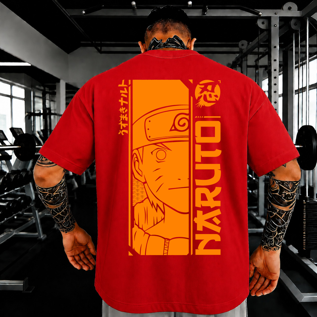 Oversized Graphic T-Shirt Men Streetwear Japanese Anime Printed Cotton Tee Top