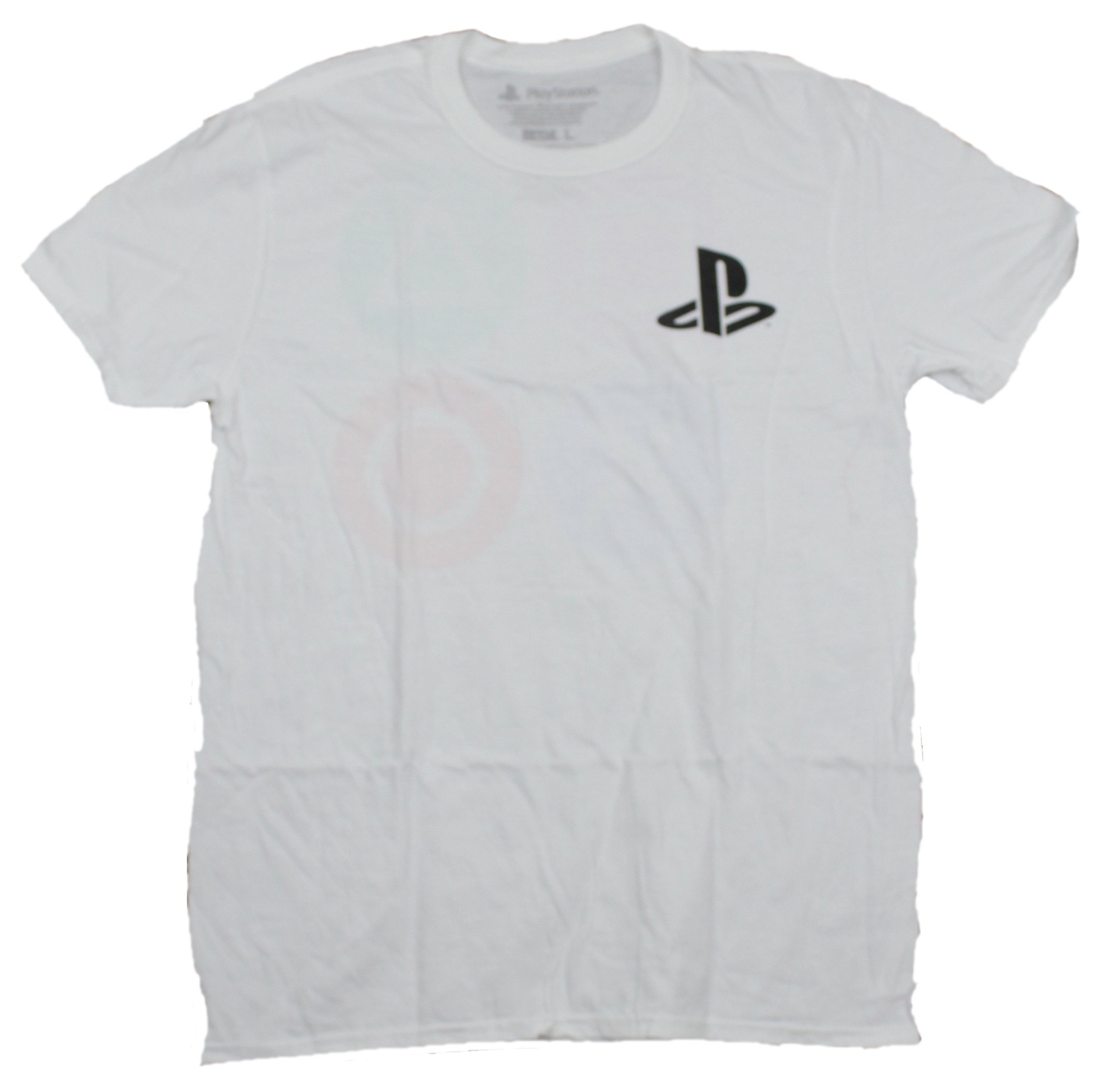 PlayStation Mens T-Shirt – Lapel Logo Front Color Buttons Back