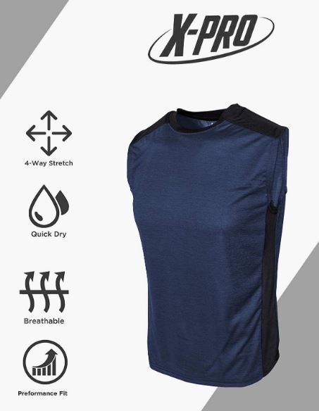Mens Sleeveless Muscle Tee Performance Solid Blank Tank T Shirt Summer Gym Top