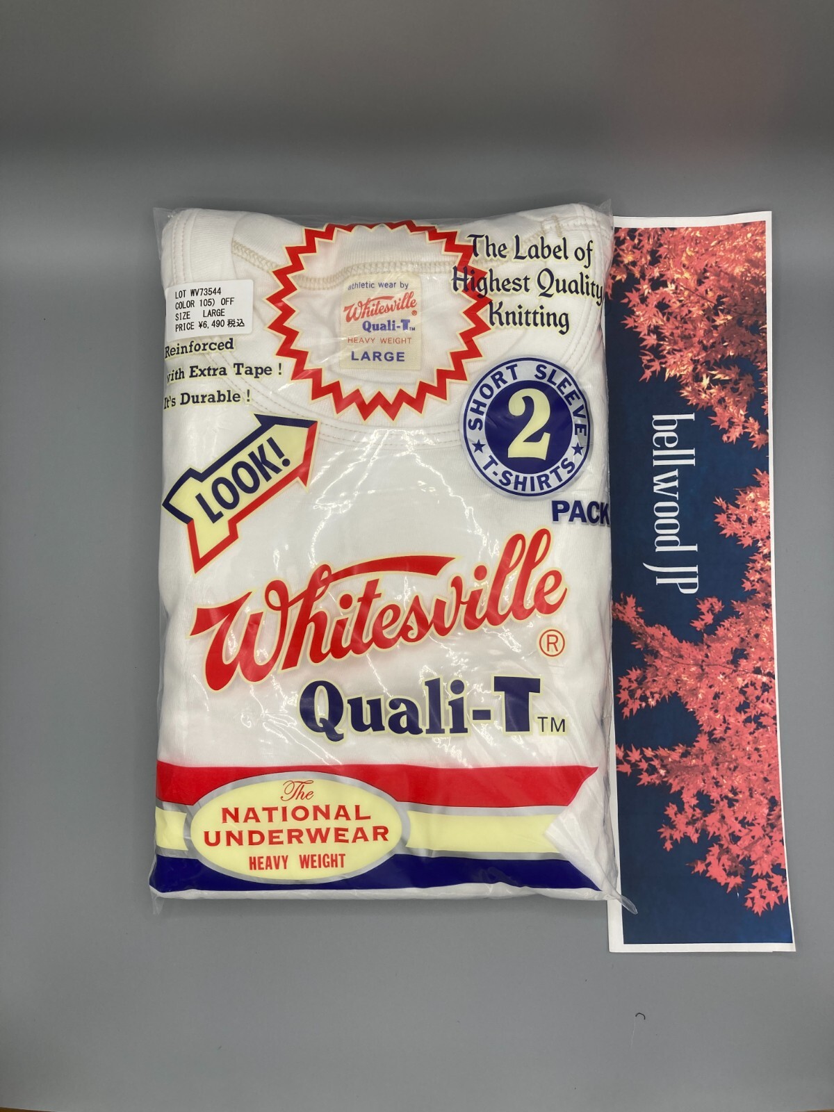 WHITESVILLE T-SHIRT WV73544 2-PACK White Shipping Fedex or DHL Fast ship
