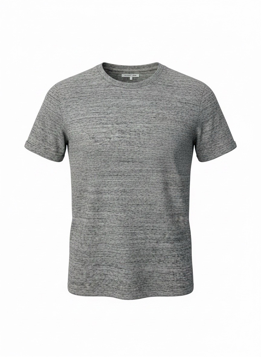 Helmut Lang Size Small Grey Cotton/Nylon Melange Packet Tee