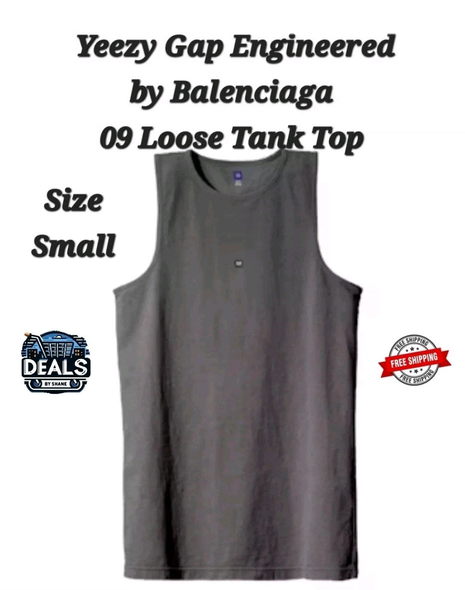 Yeezy Gap Yzy Engineered by Balenciaga 09 Loose Tank Top Men Small Dark Grey NEW