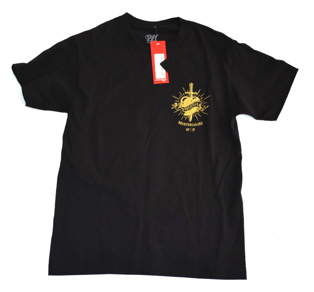 Primitive X Heartbreaker’s Club Size S Black Sacred Tee 100% Cotton New With Tag
