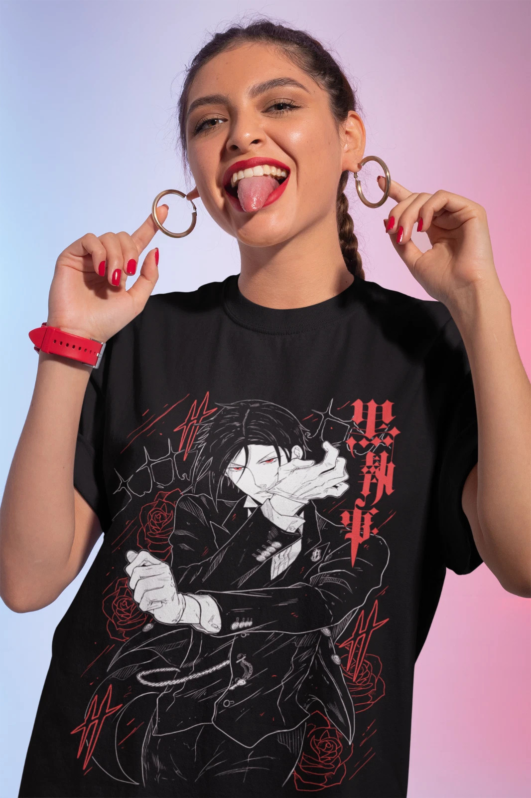 Sebastian Michaelis T-Shirt Black Butler Shirt Ciel Phantomhive T-shirt