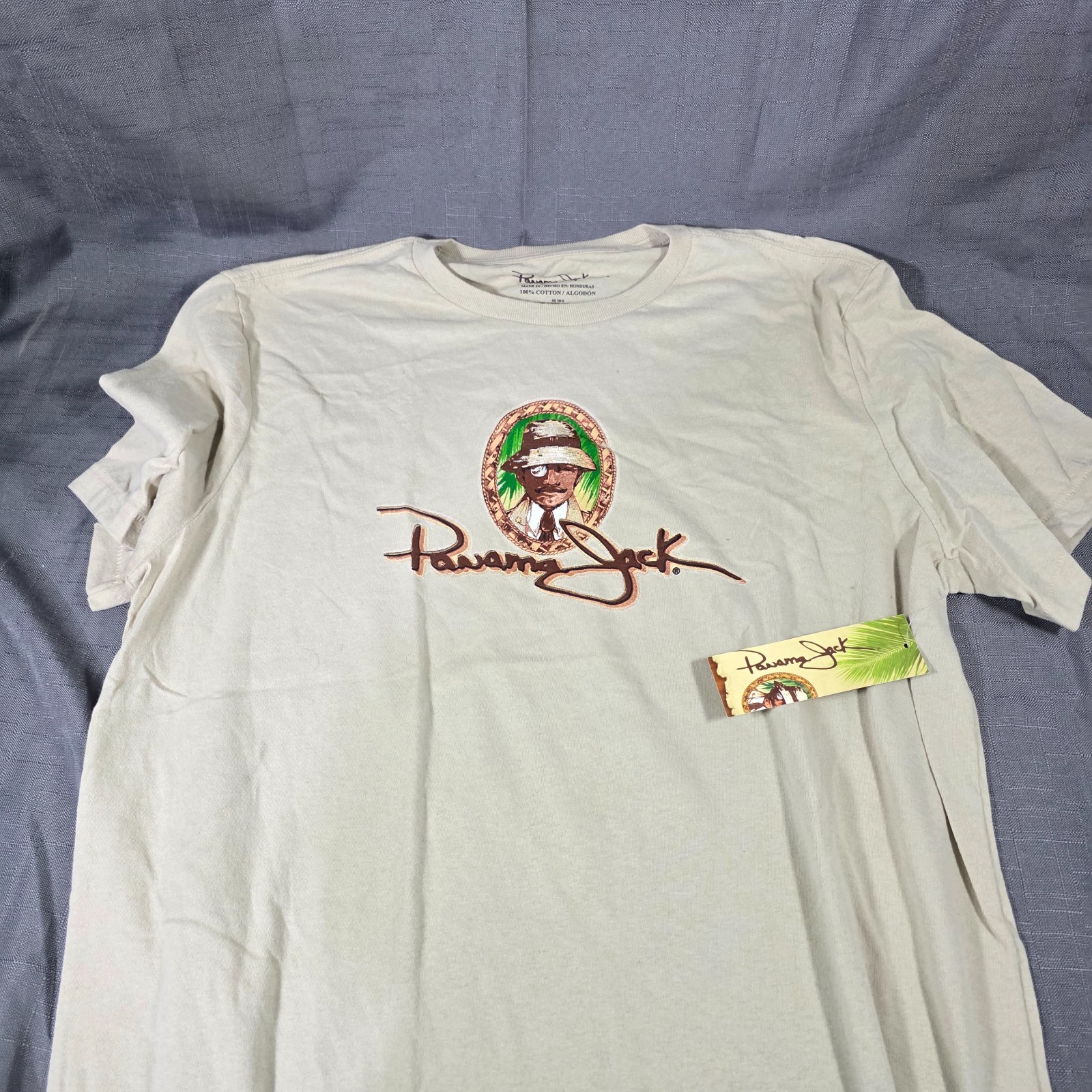 Panama Jack Shirt Men Large or Medium Original Logo Tropical Hawaiian Surf Dune