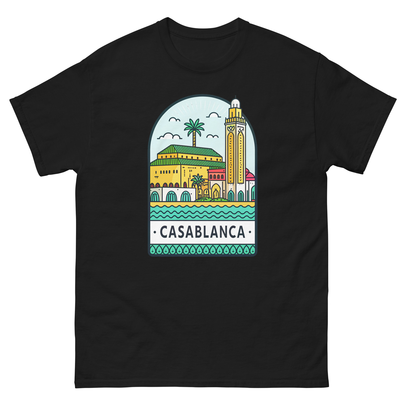 Casablanca World Travel Urban Area City T-Shirt