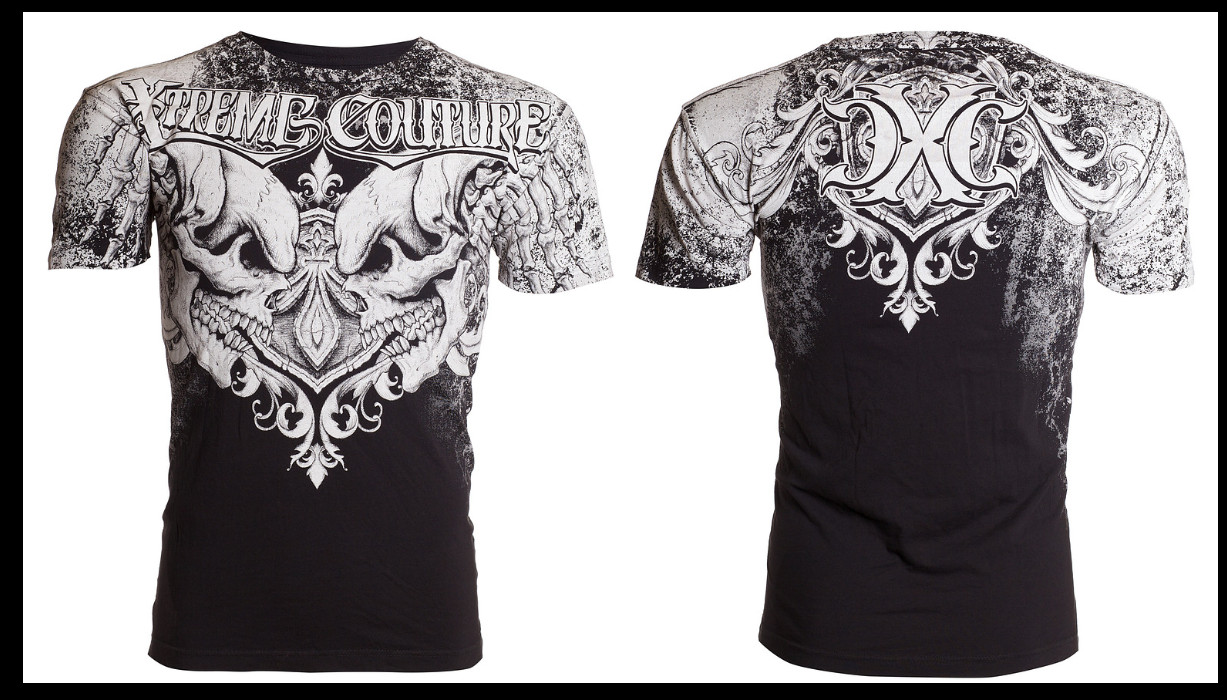 XTREME COUTURE by AFFLICTION Black LEGENDARY Short Sleeve Slim Fit T-shirt NWT
