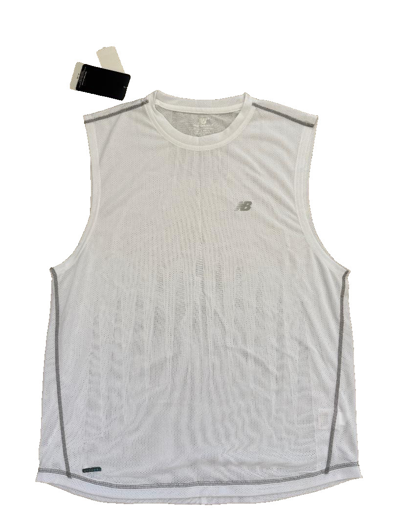 NEW NWT New Balance athletic top sleeveless M MEDIUM semi-fitted SLVS VALVE TEE