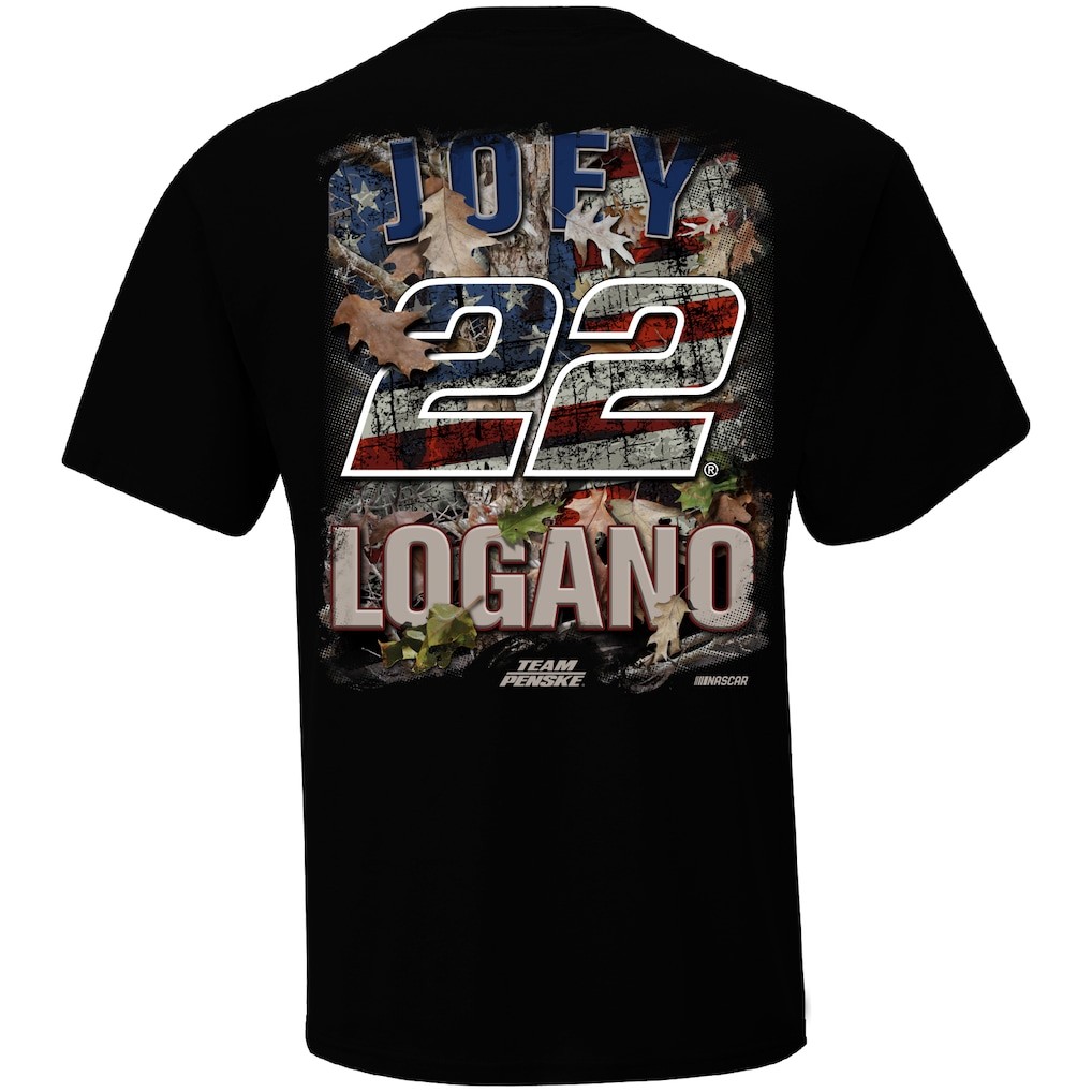 Joey Logano #22 NASCAR Shirt Team Penske Patriotic Racing Tee