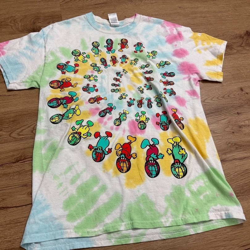 EARTH GANG Grateful dead Style Tie Dye Cartoon Save The Planet Earth Medium