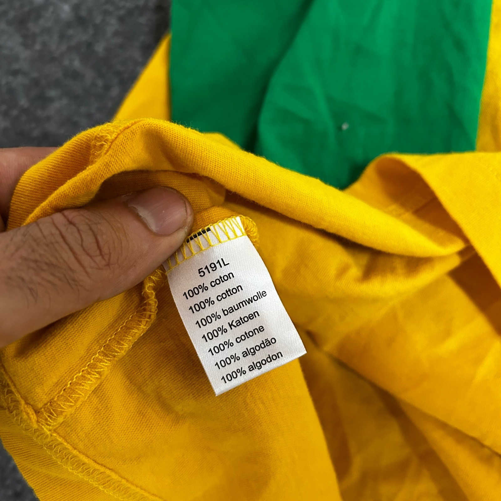 Lacoste Shirt Mens Size 7 Yellow Green Raglan Long Sleeve Cotton Sport Casual