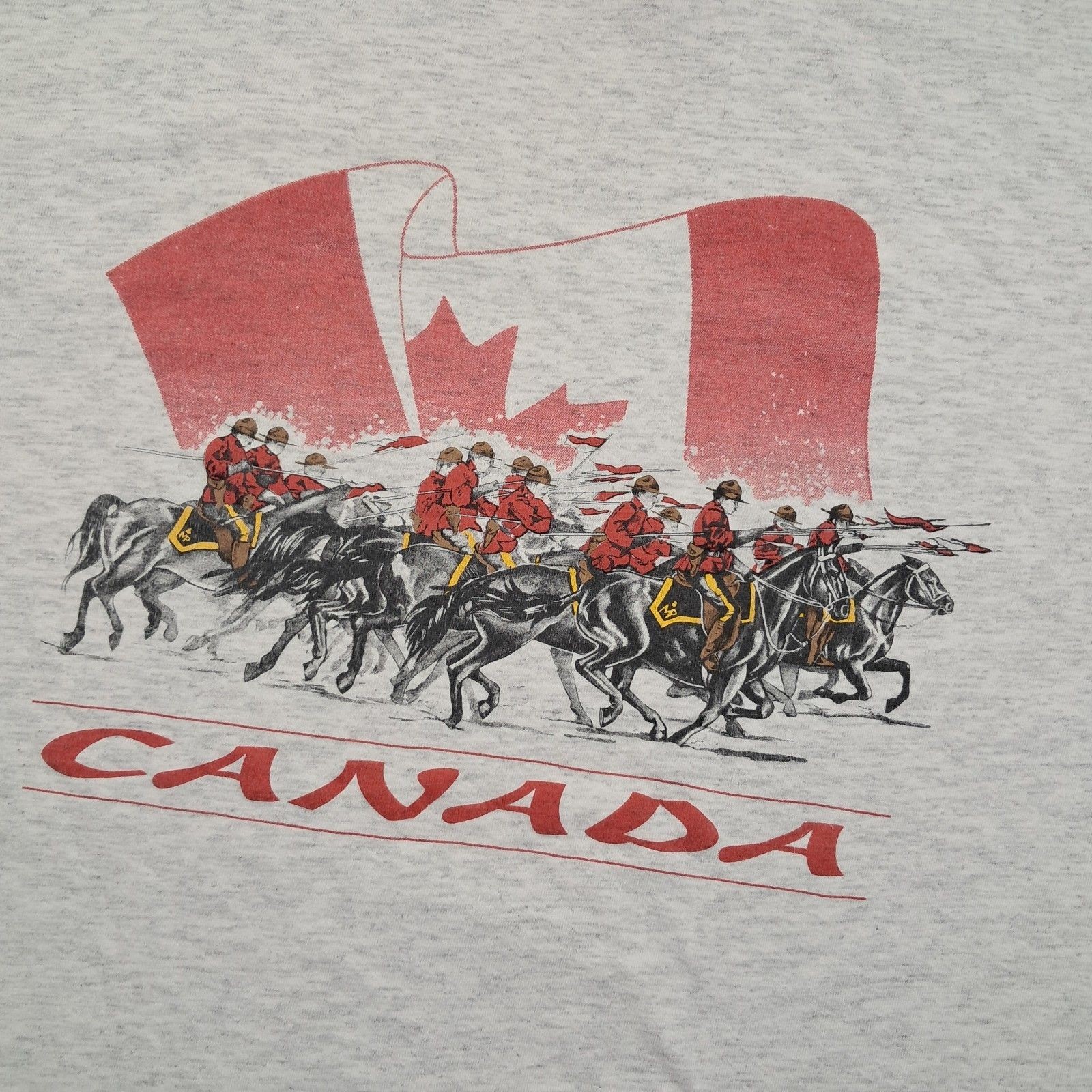 Canada T Shirt Large Men’s White Cotton Vintage Single Stitch Tourist