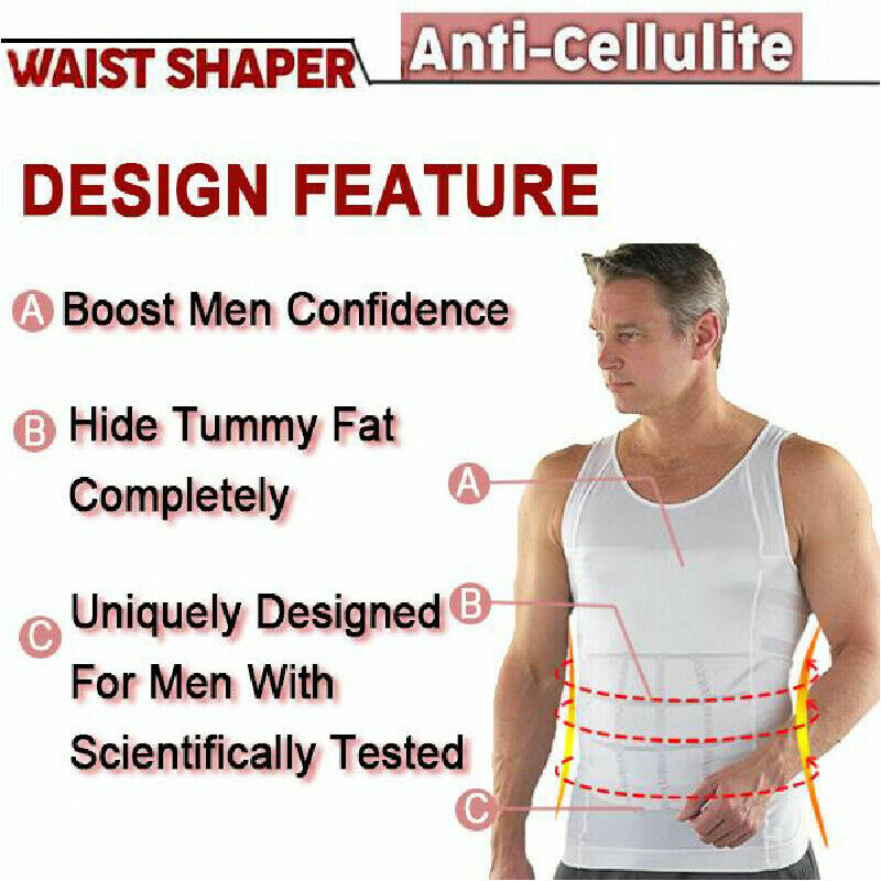 Men Tummy Control Compression Vest Belly Slimmer Tank Top Underwear UnderShirts