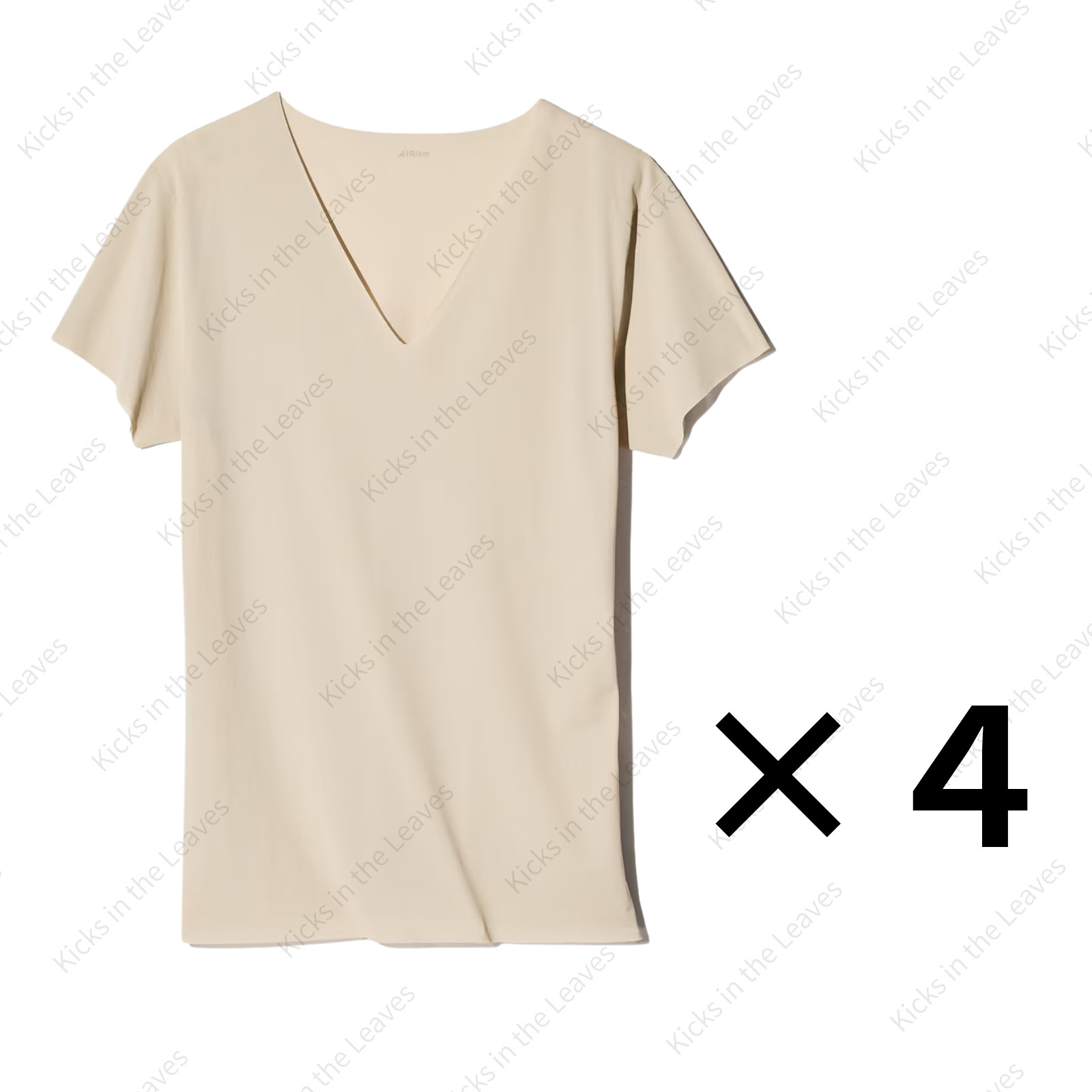 [4PCS SAME COLOR] UNIQLO AIRISM Deodorant Mesh V-Neck T XS-4XL Men 474252 NWT
