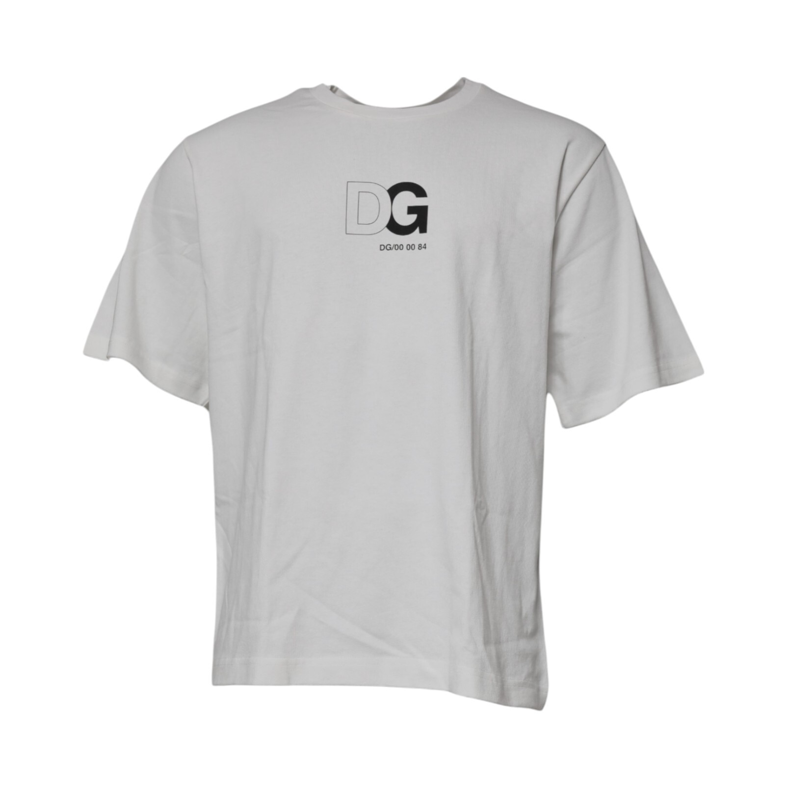 DOLCE & GABBANA T-shirt White DG Logo Crew Neck Short Sleeves IT48/US38/M 570usd