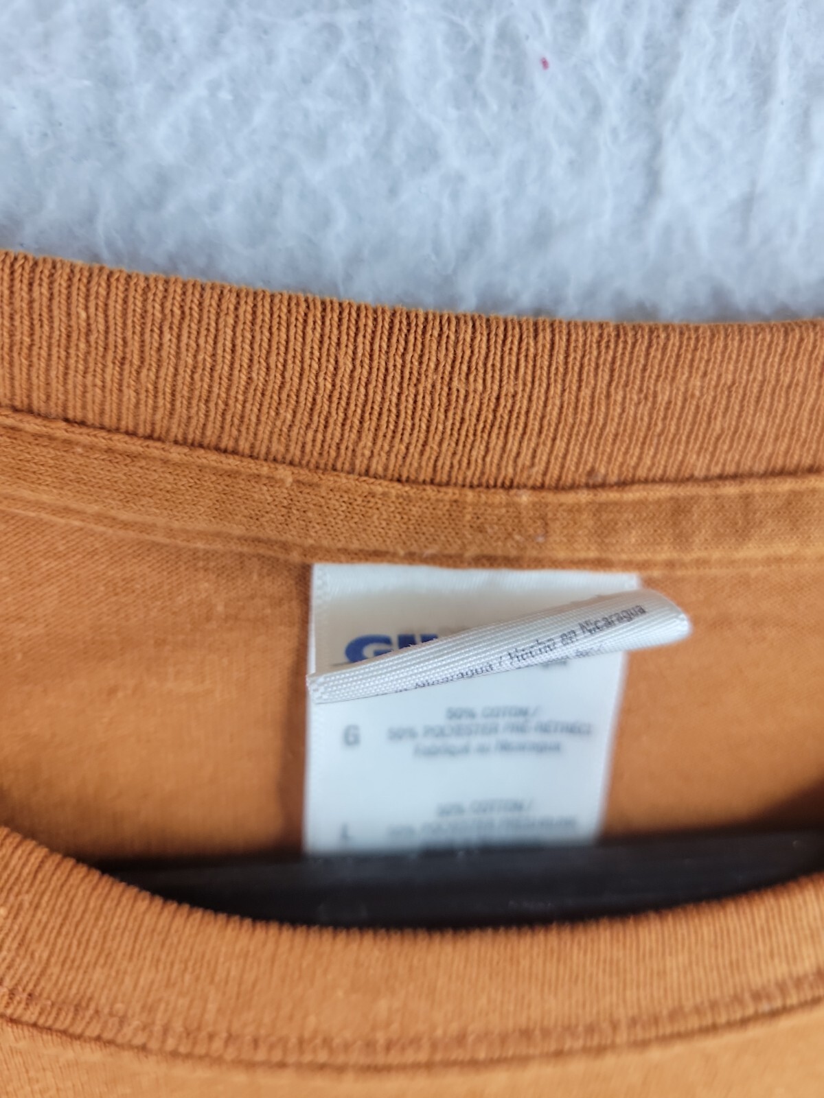 Denton Texas Cowboy Church Logo Orange Distressed T-shirt Mens Large