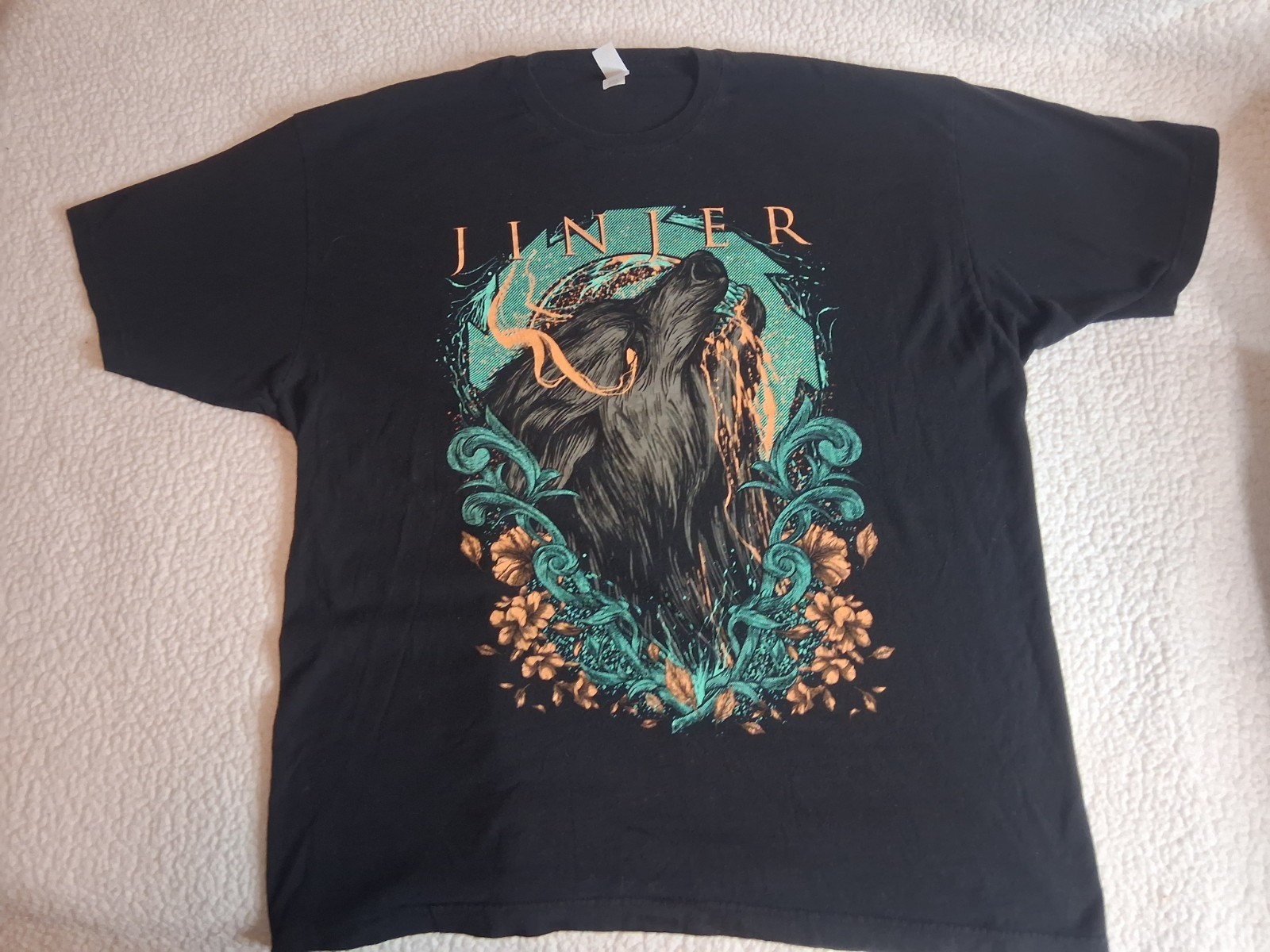 Jinjer Wolflower Band T-Shirt Men’s Size XXL Black Progressive Metalcore…