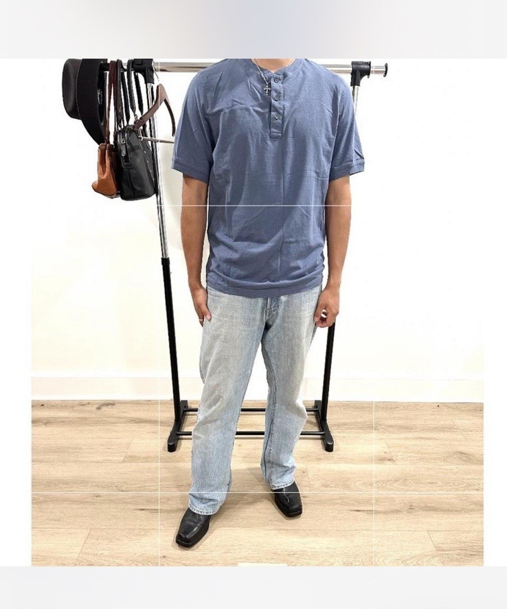 L.L.Bean Men’s Blue Solid Henley Button Slim Fit Short Sleeve T-Shirt Size M