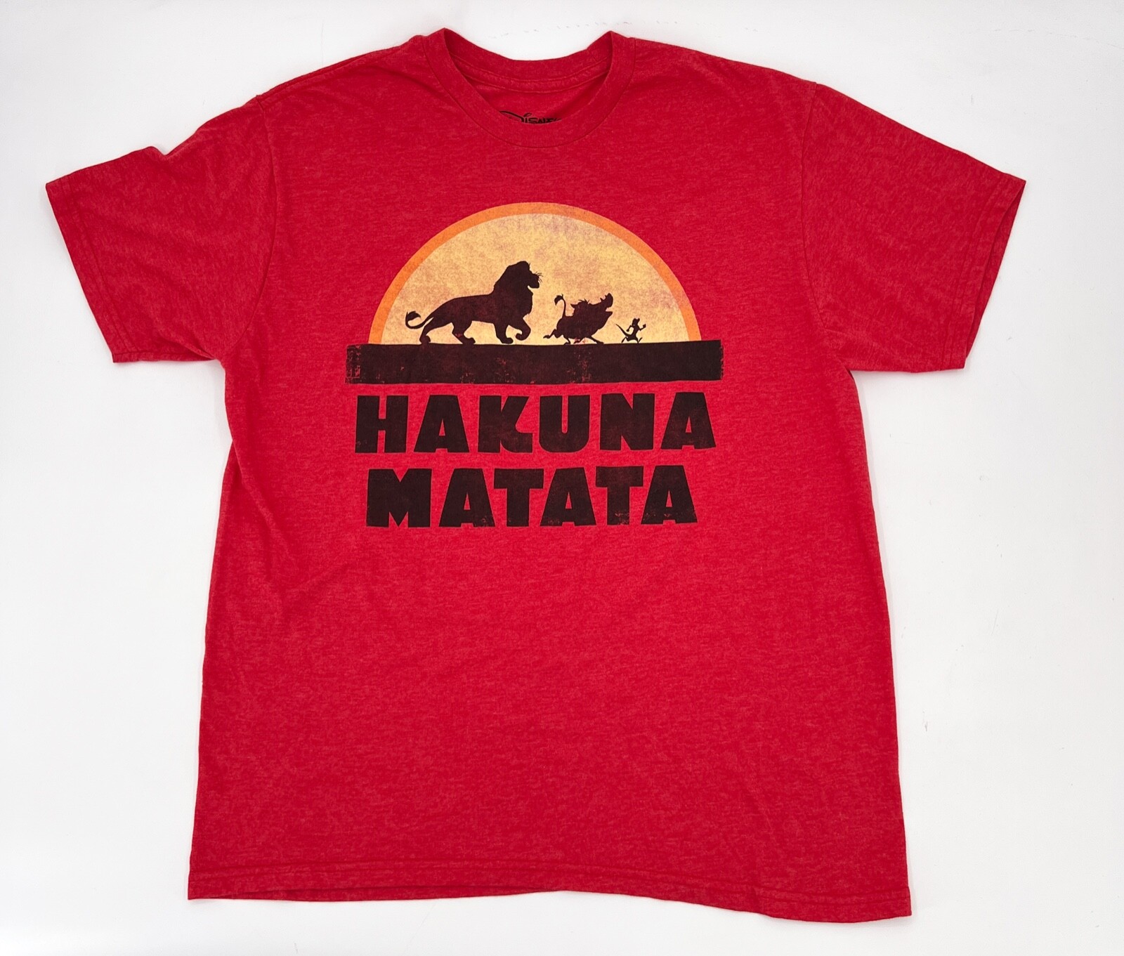 Disney Lion King Shirt Adult large Red Hakuna Matata Simon Pumba Simba