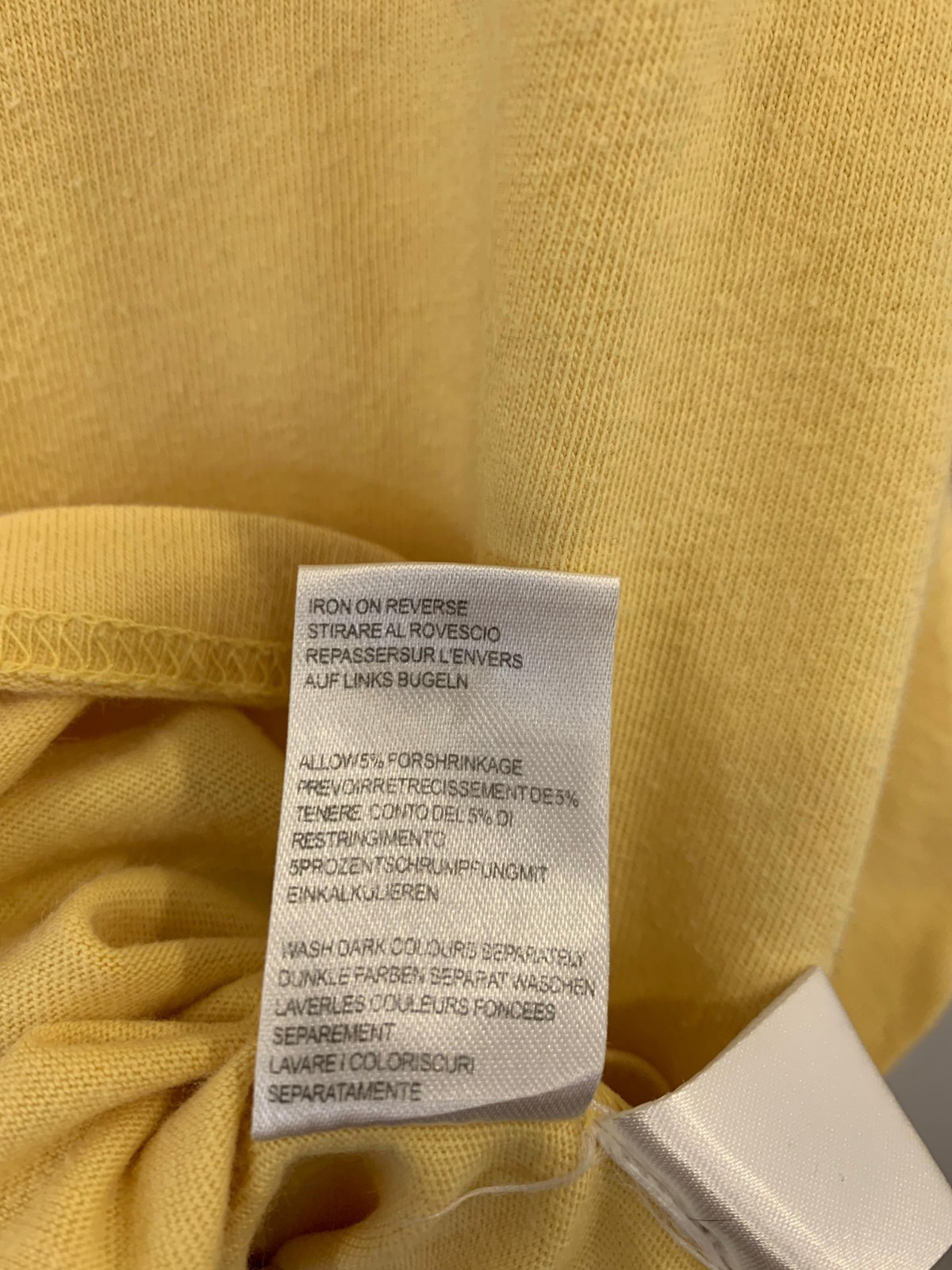 Paul Smith Jeans T-Shirt Mens L Light Yellow Multi-Color Stripe Graphic Logo#240