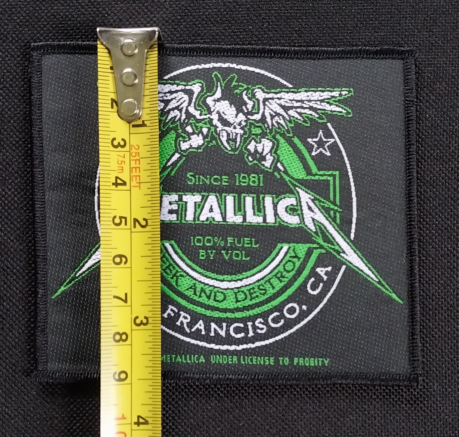 SEEK AND DESTROY BEER LABEL Licensed METALLICA Sew On Band Woven PATCH