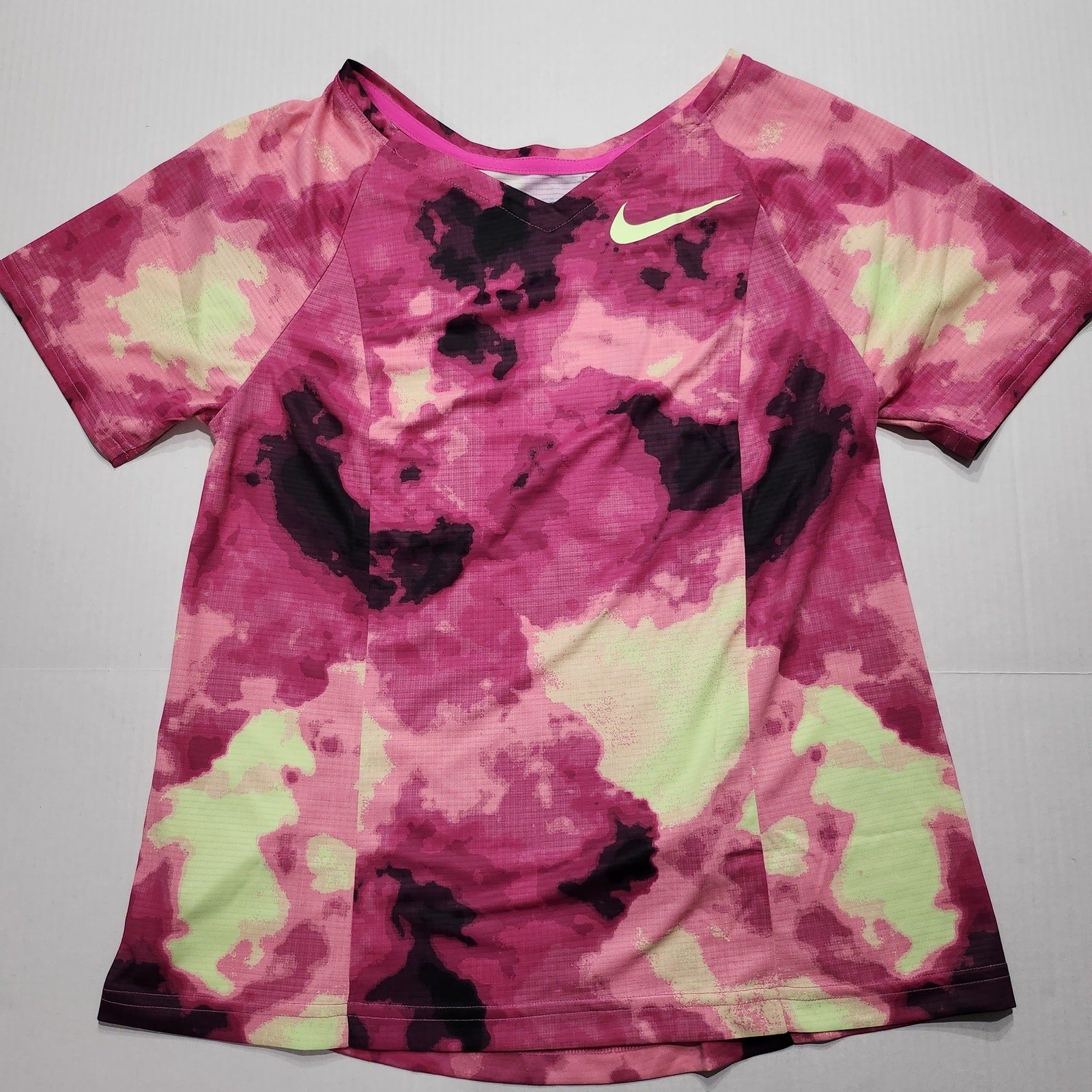 Mens Size L Nike Running Singlet Pro Elite Dri-Fit ADV V Neck Multi FD5892-617
