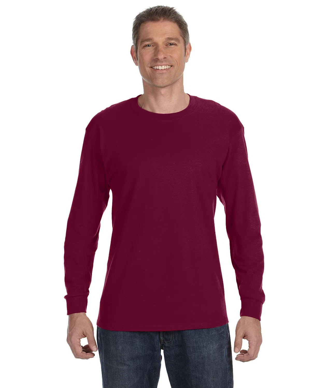 Gildan G540 Men’s Heavy Cotton Preshrunk T Shirt Long Sleeve Crew Neck T-Shirt