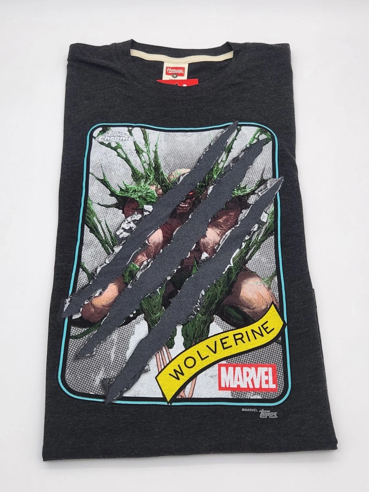 TOPPS x MARVEL X-MEN Wolverine Card Charcoal Tee