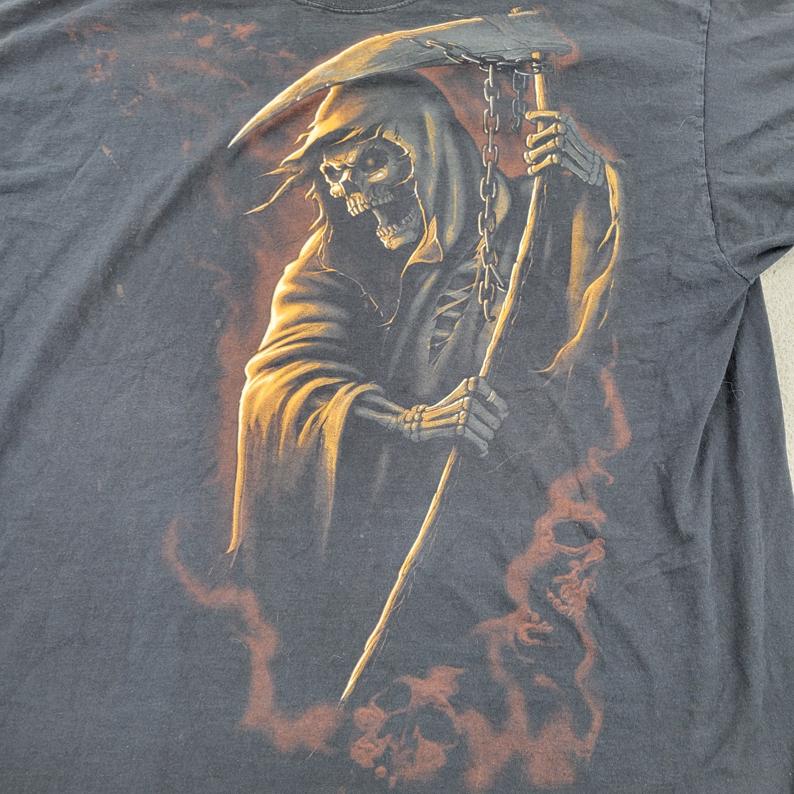 Grim Reaper HD Shirt Mens 3XL VTG Heavy Cotton Graphic Short Sleeve