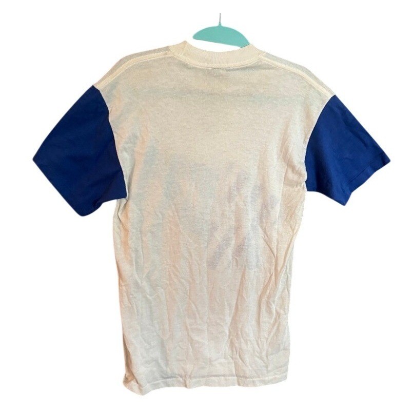 Vintage Slazenger Excel Graphic T Shirt Mens Medium Blue White Retro Sportswear