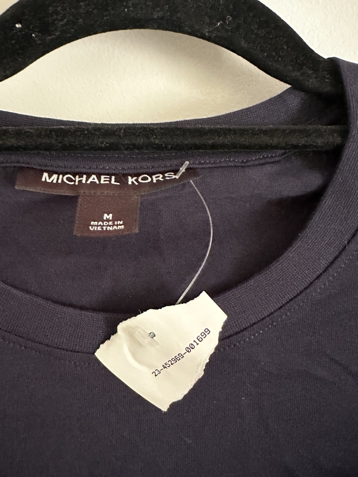 Michael Kors Men’s Colorblock Crew Neck Short Sleeve T-Shirt Logo Gray/Black M