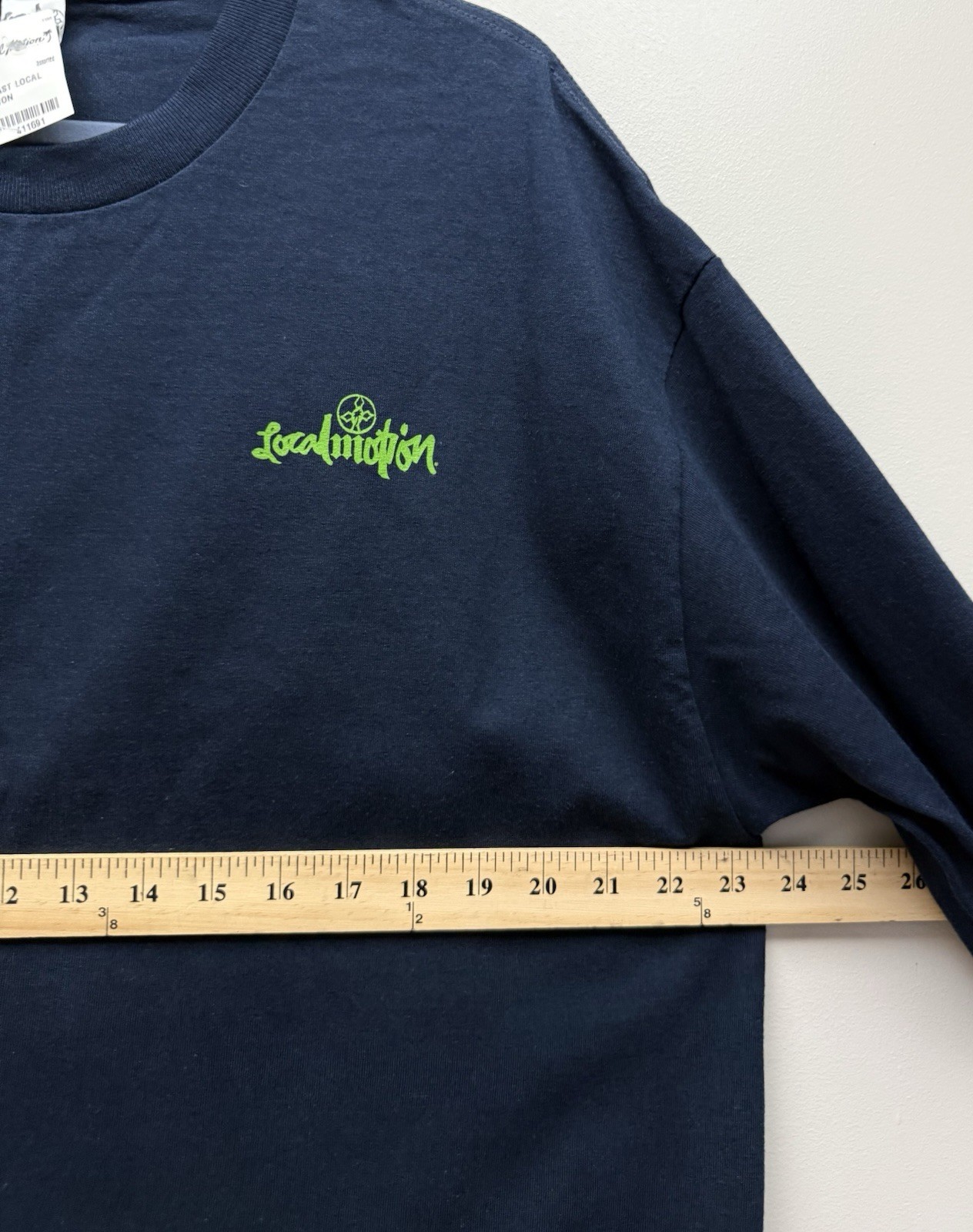NEW Local Motion Men’s Navy Blue Long Sleeve Beach Palm Tree Graphic T-Shirt XL