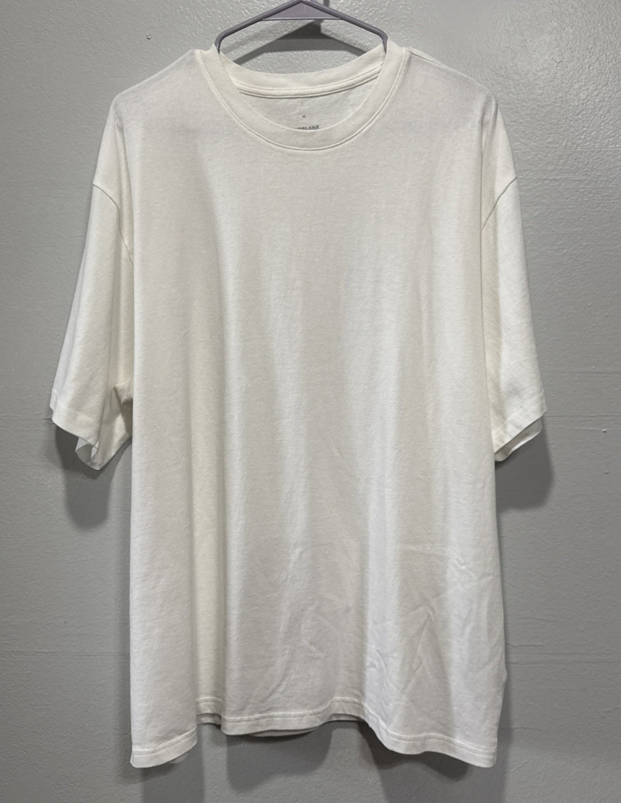 Everlane Mens Organic Cotton Tee White Relaxed Fit XL Basic Casual Minimalist